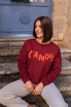 L'Amour Sweatshirt - Burgundy