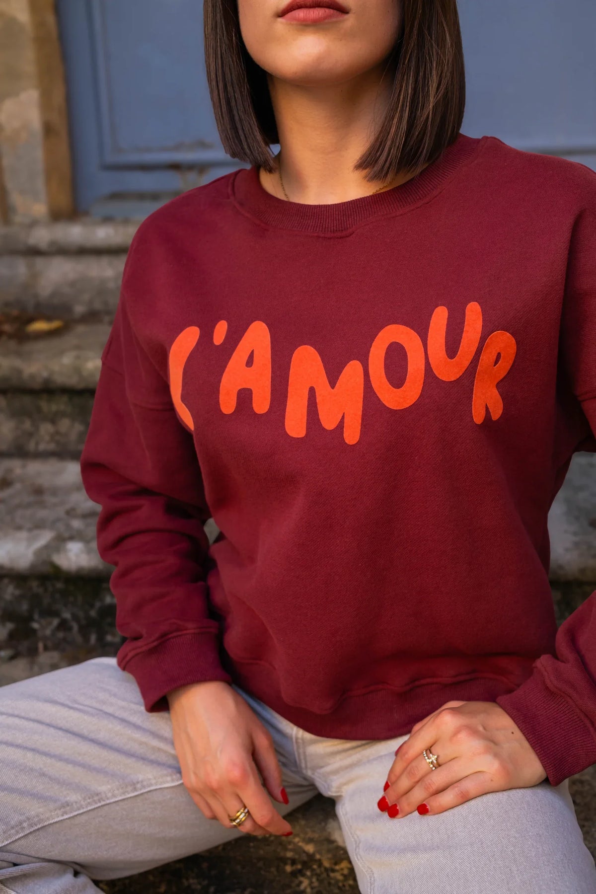 L'Amour Sweatshirt - Burgundy