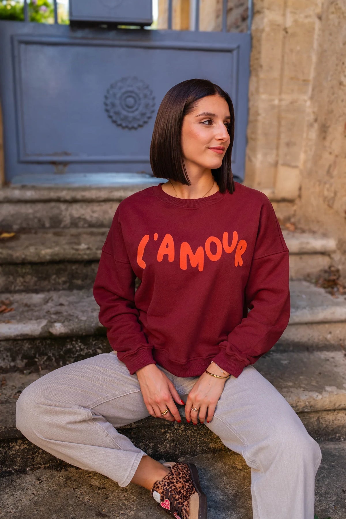 L'Amour Sweatshirt - Burgundy