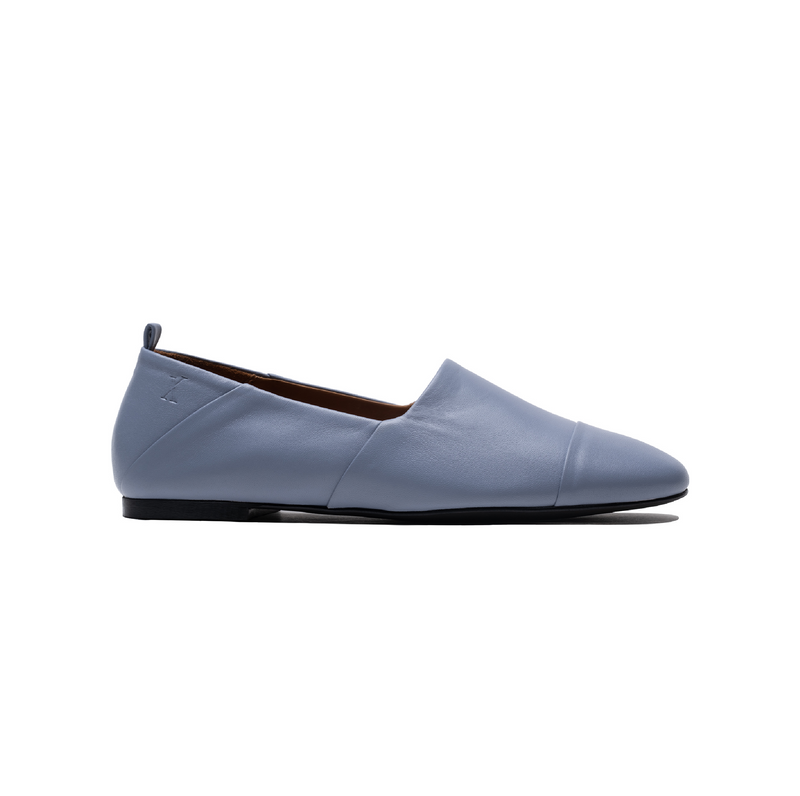 Slip-On de piel azul-gris - Lachoix