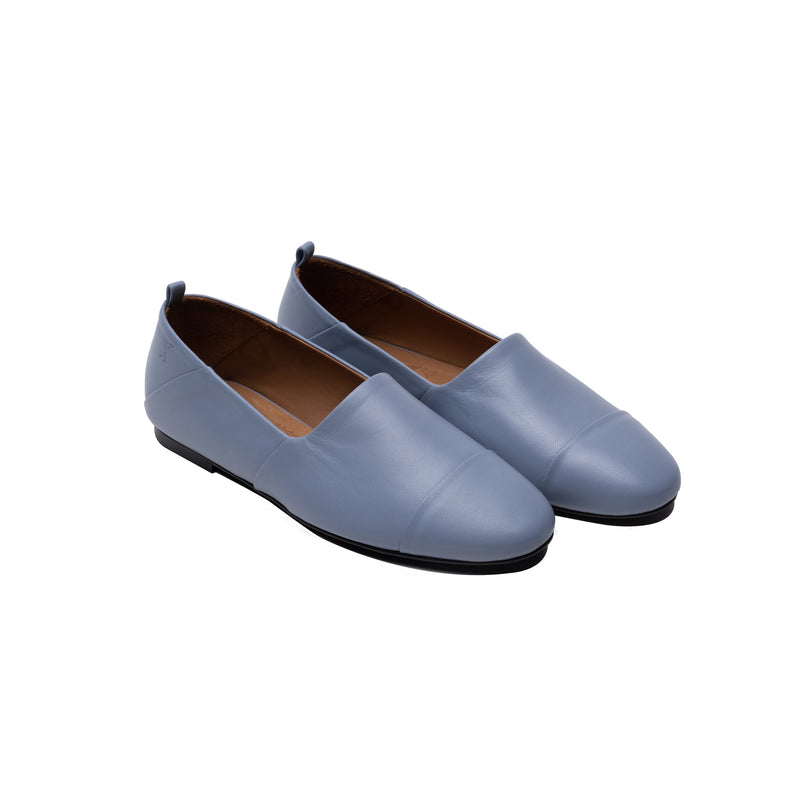 Slip-On de piel azul-gris - Lachoix