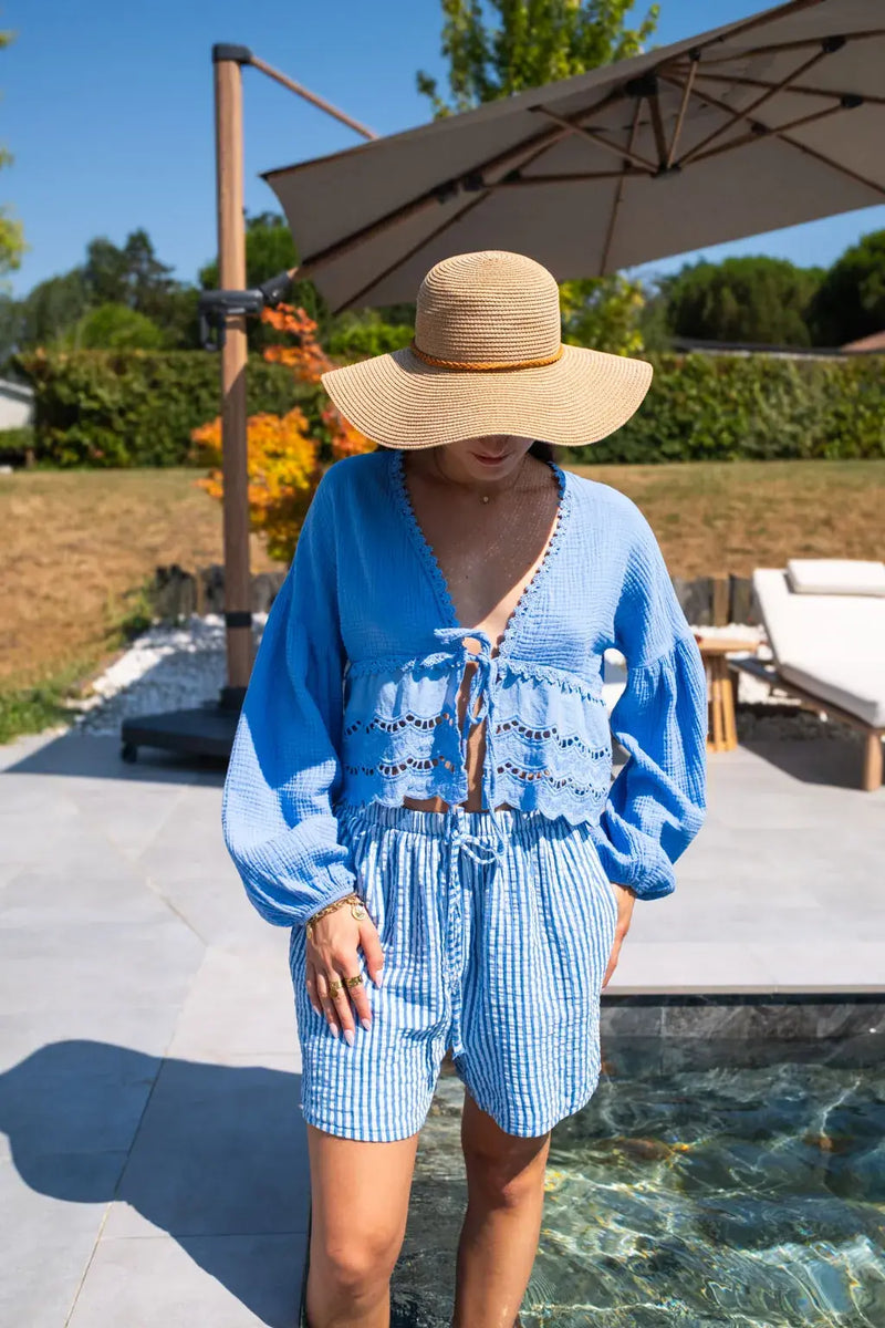 Short Nikos Bleu