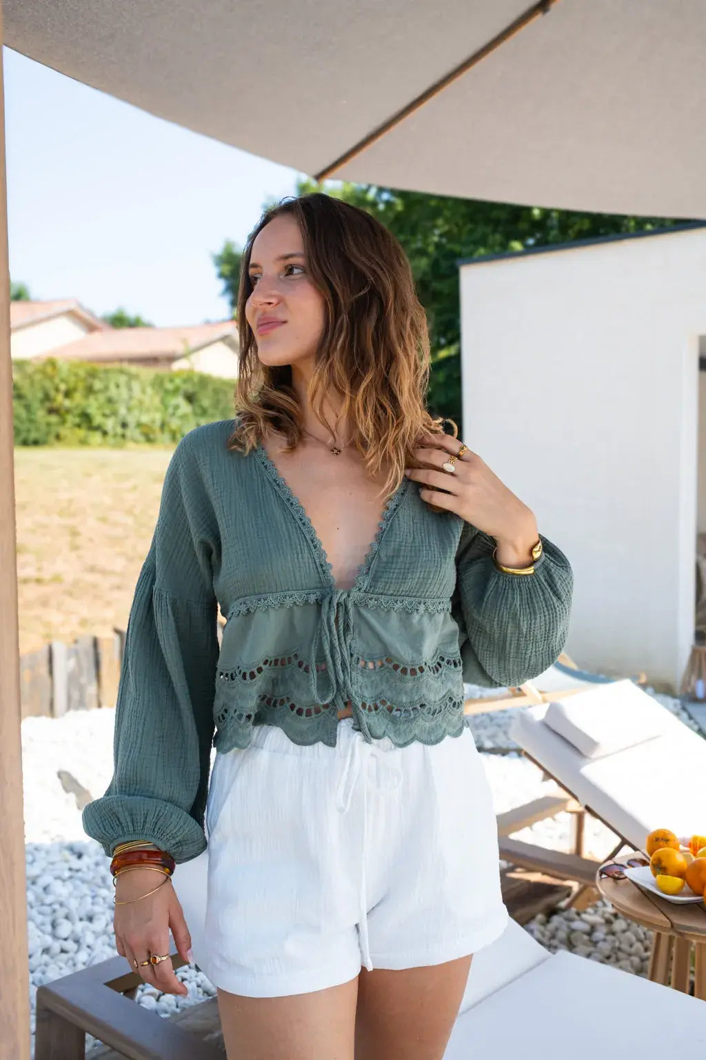 Blusa Clementina Caqui