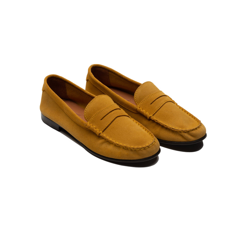 Penny Loafer Suede Dandelion - Lachoix