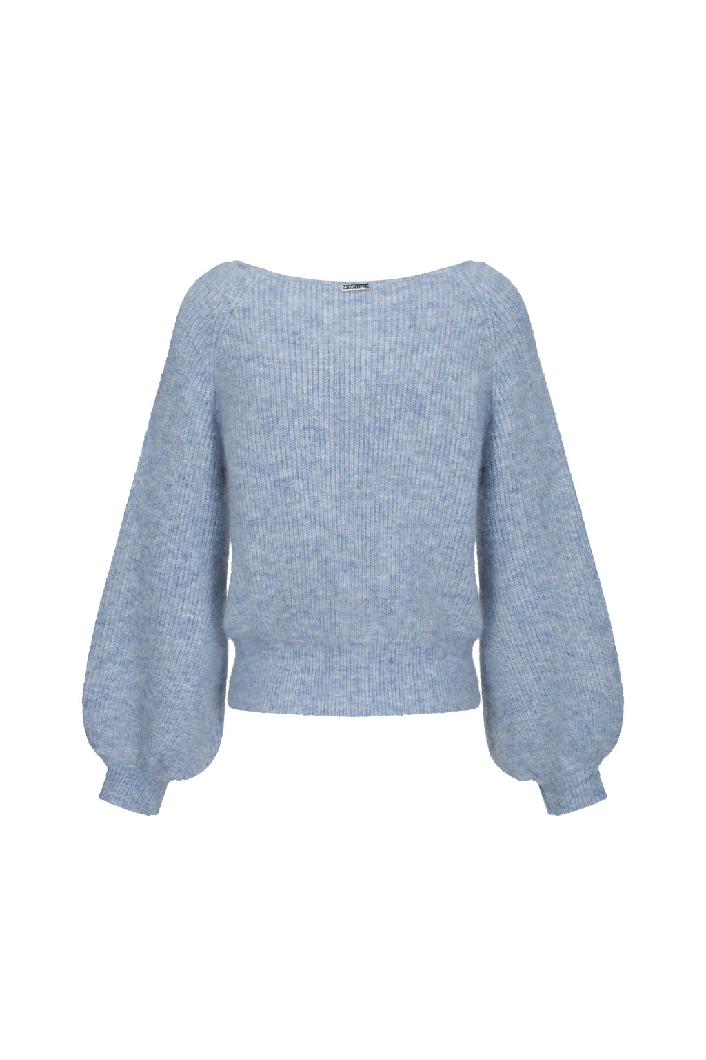 Belt Buckle Mohair and Wool Jumper - Lilac Blue