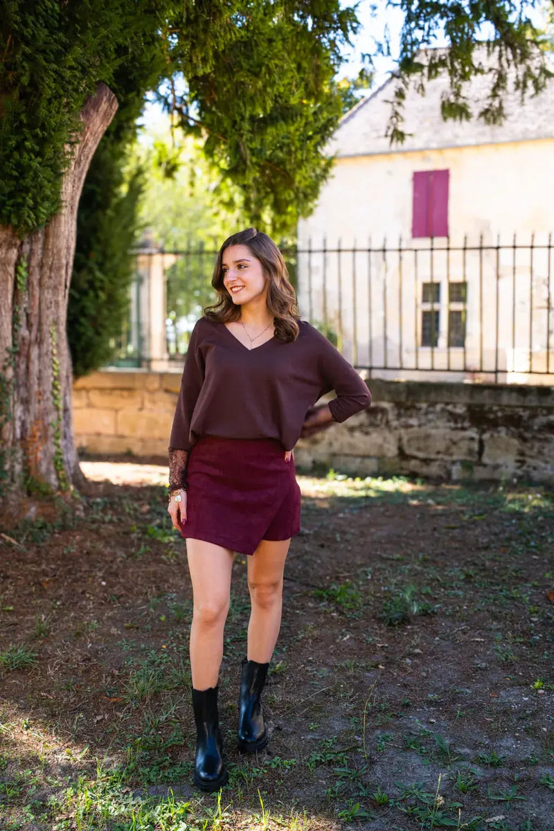 Jupe-Short Diaz Bordeaux