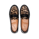 Black & Animal Print Penny Chunky Loafer - Lachoix