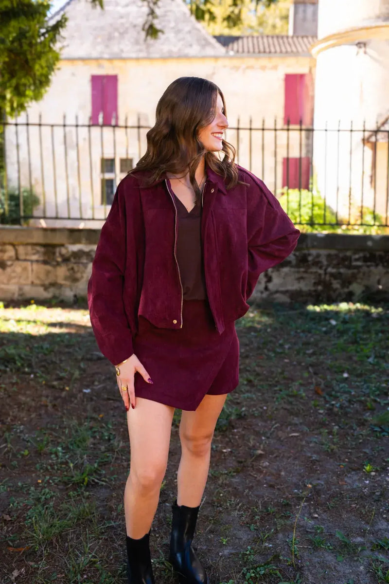 Jupe-Short Diaz Bordeaux