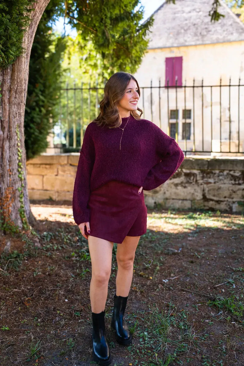 Jupe-Short Diaz Bordeaux