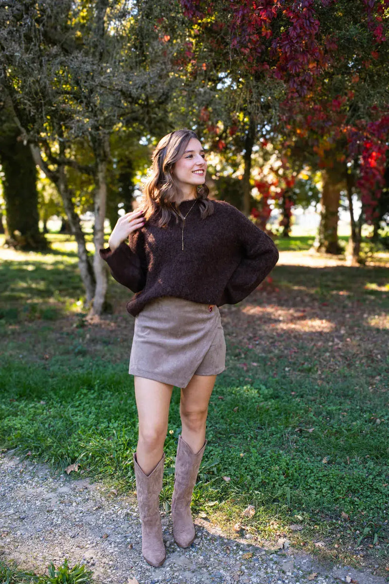 Jupe-Short Diaz Taupe