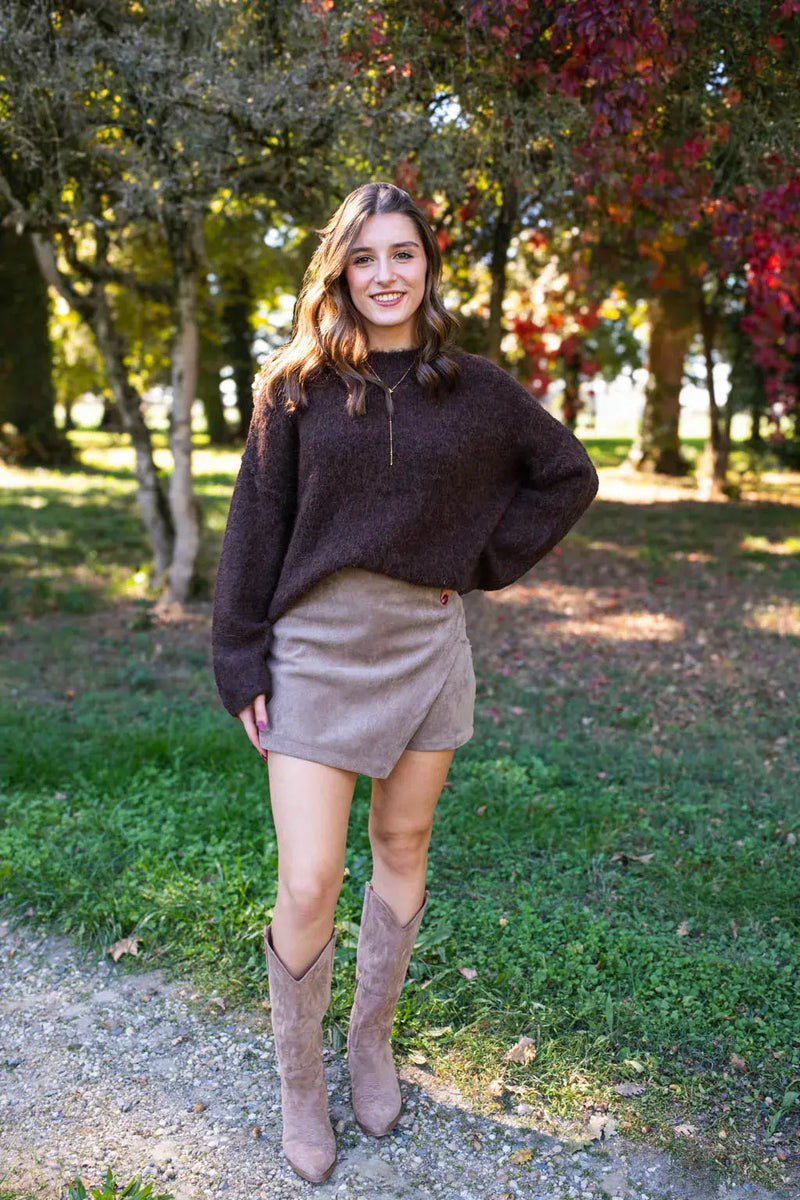 Jupe-Short Diaz Taupe