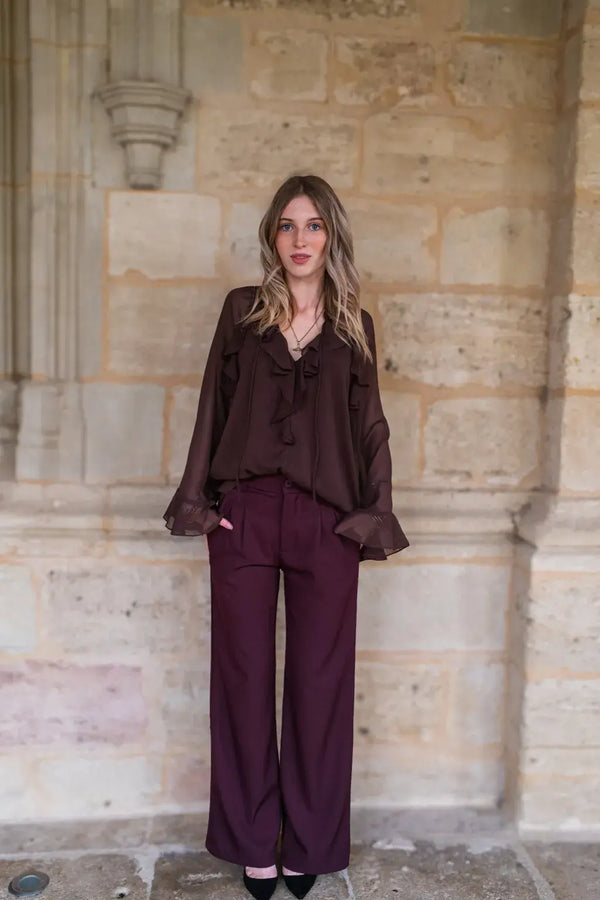 Pantalón María Burdeos