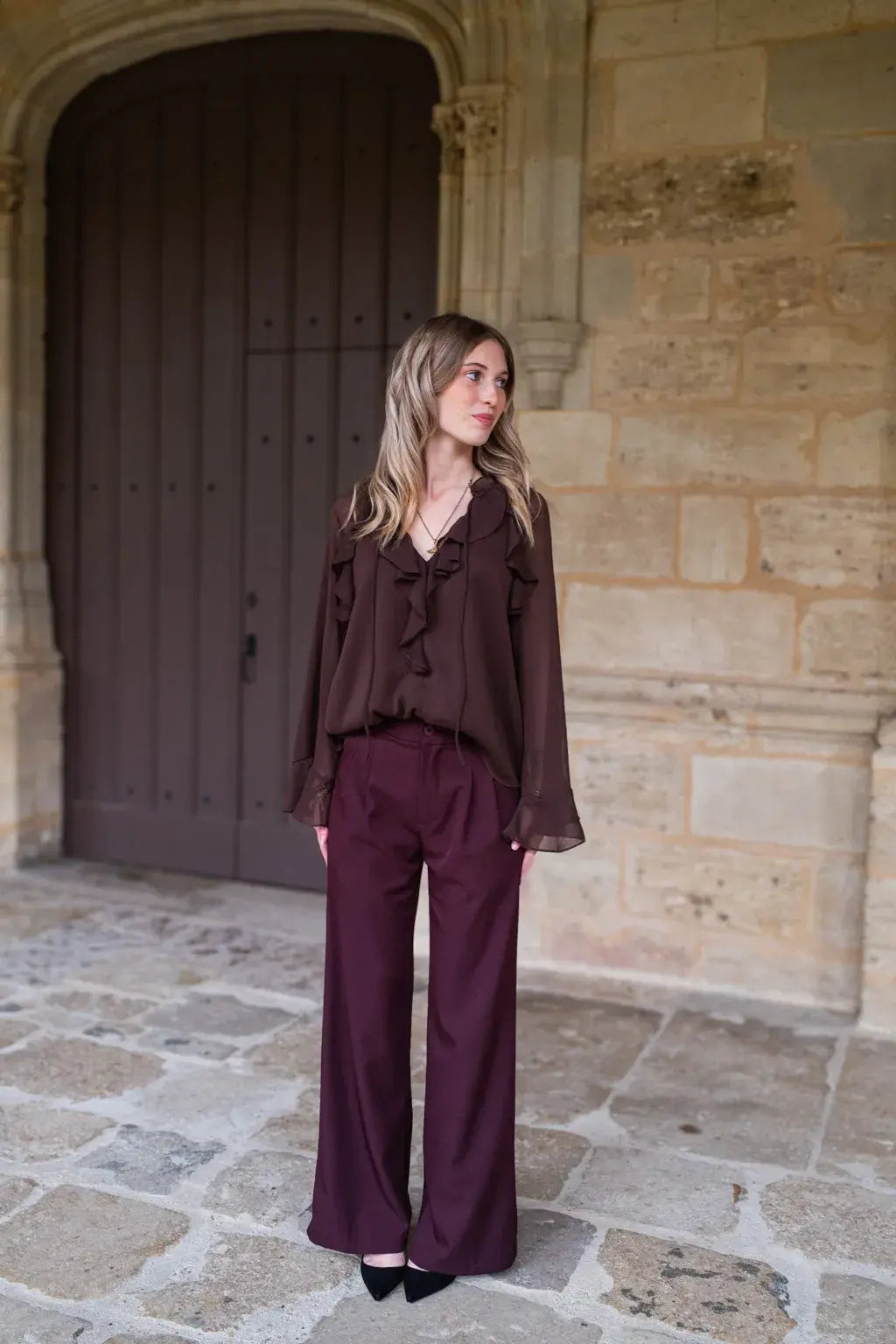 Pantalon Maria Bordeaux
