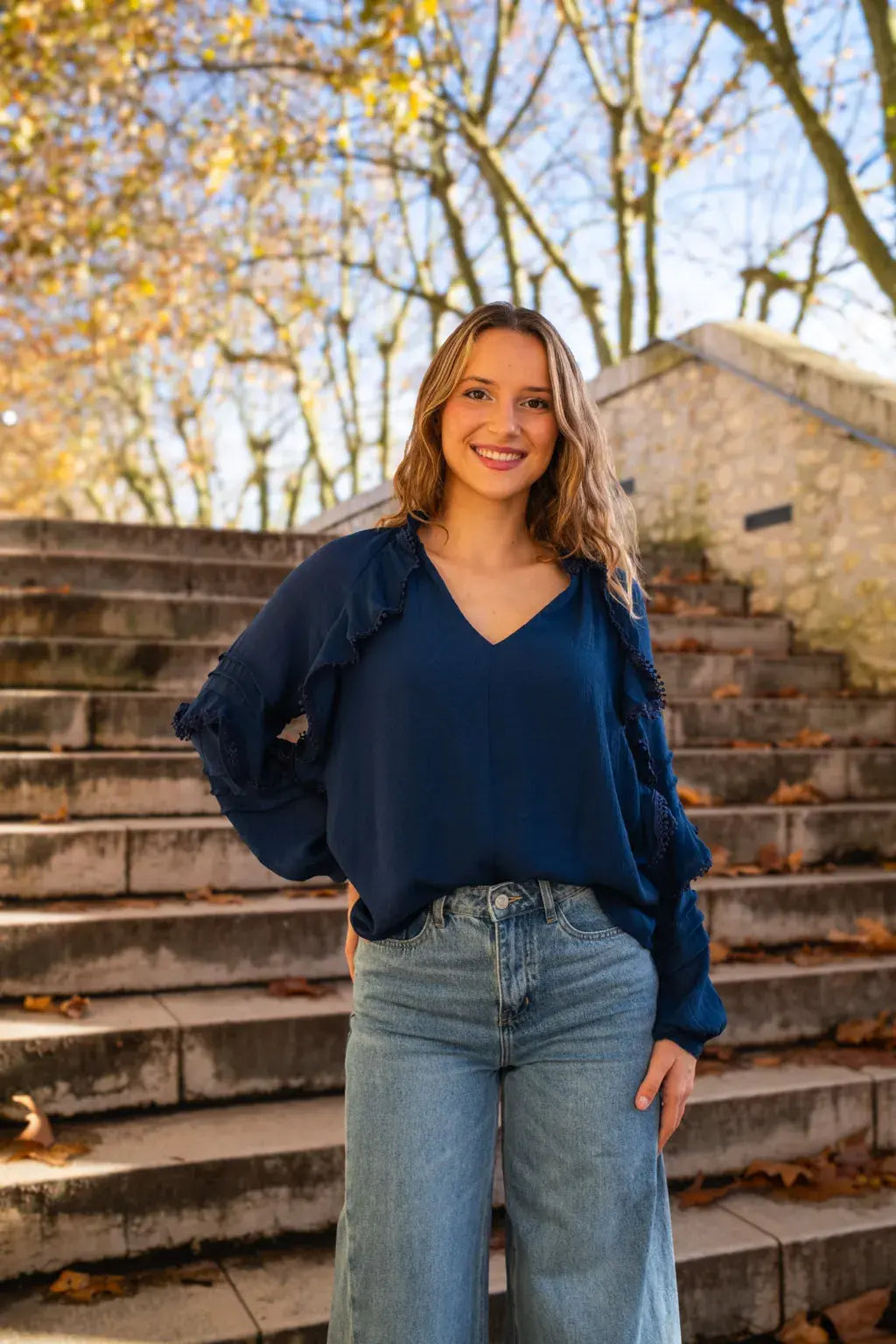 Blouse Alexandra - Marine