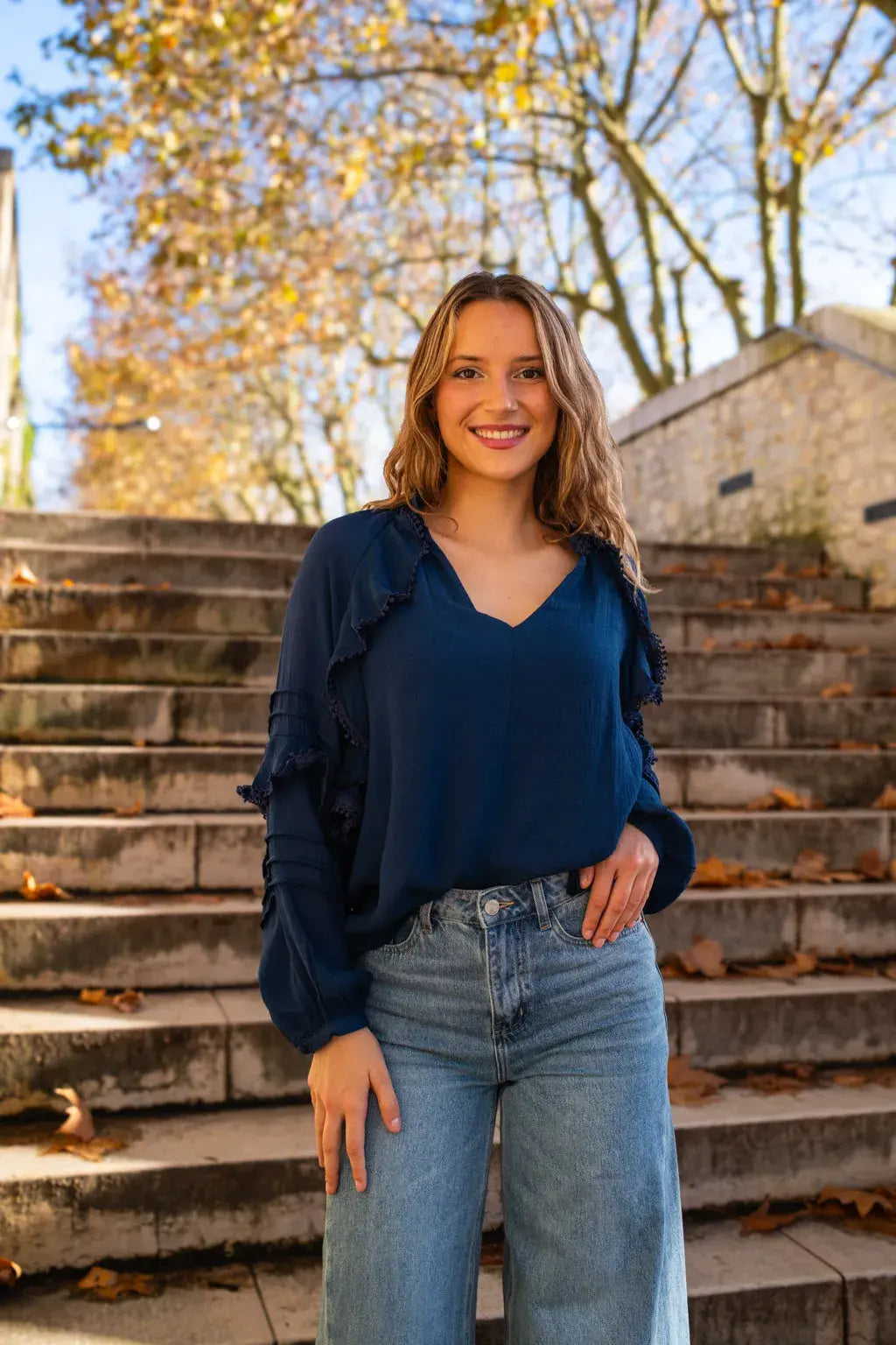 Blouse Alexandra - Marine