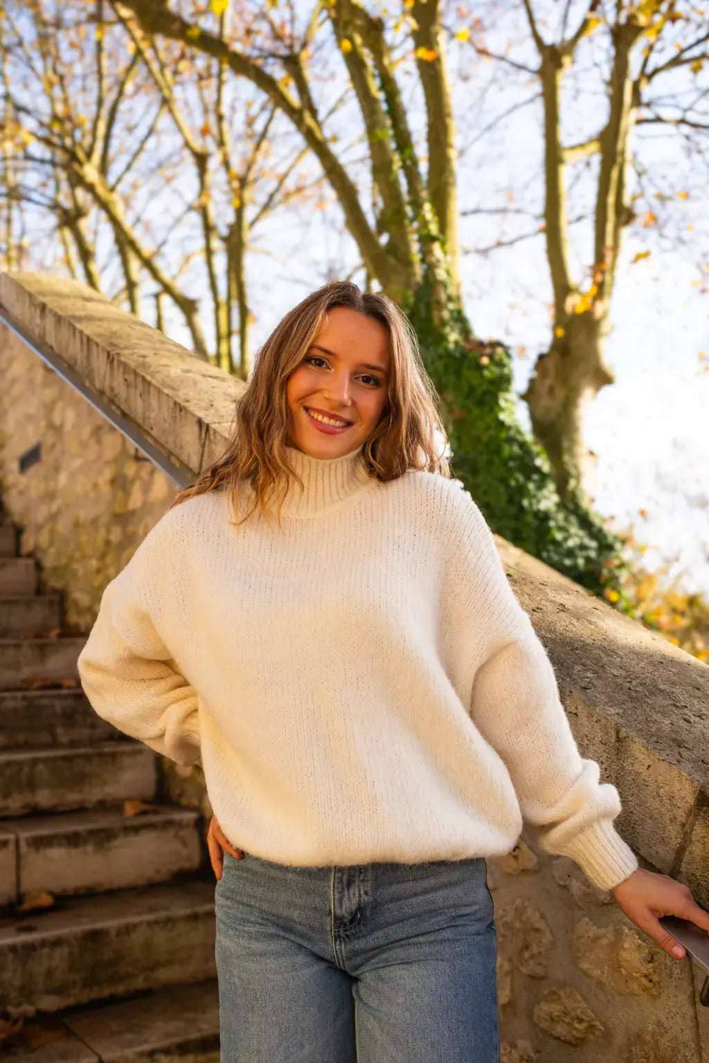 Karine Striktrøje - Beige