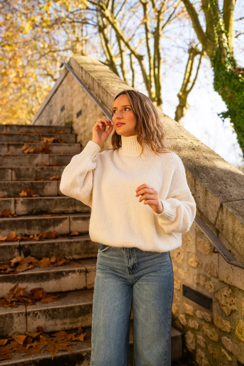 Karine Striktrøje - Beige