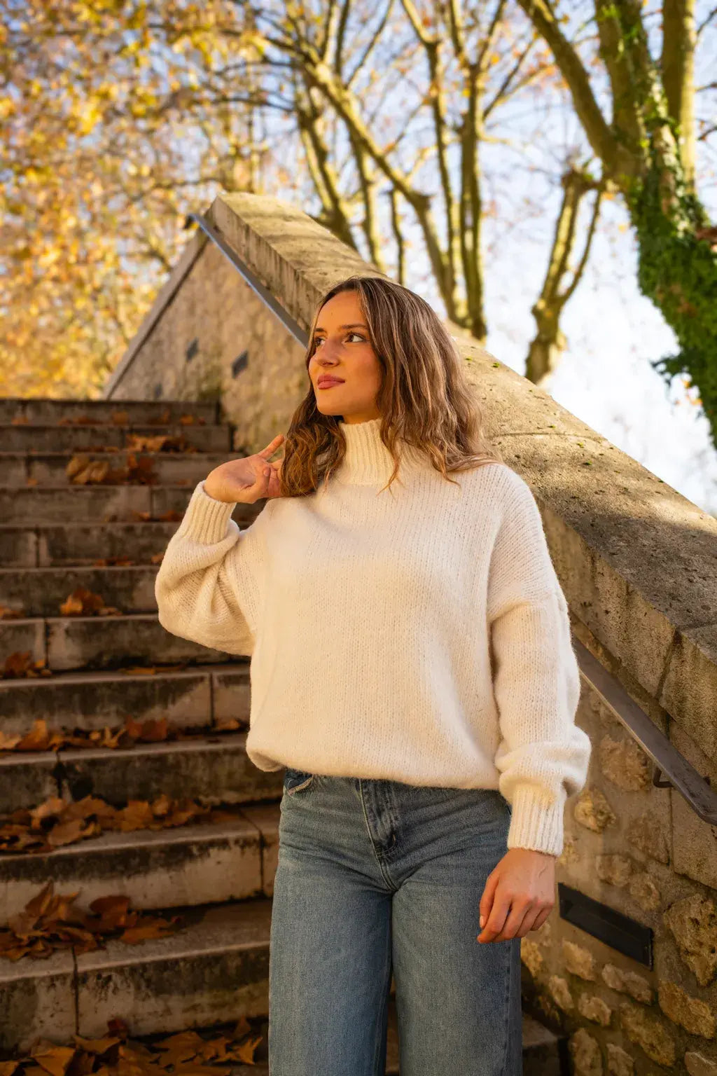 Karine Striktrøje - Beige