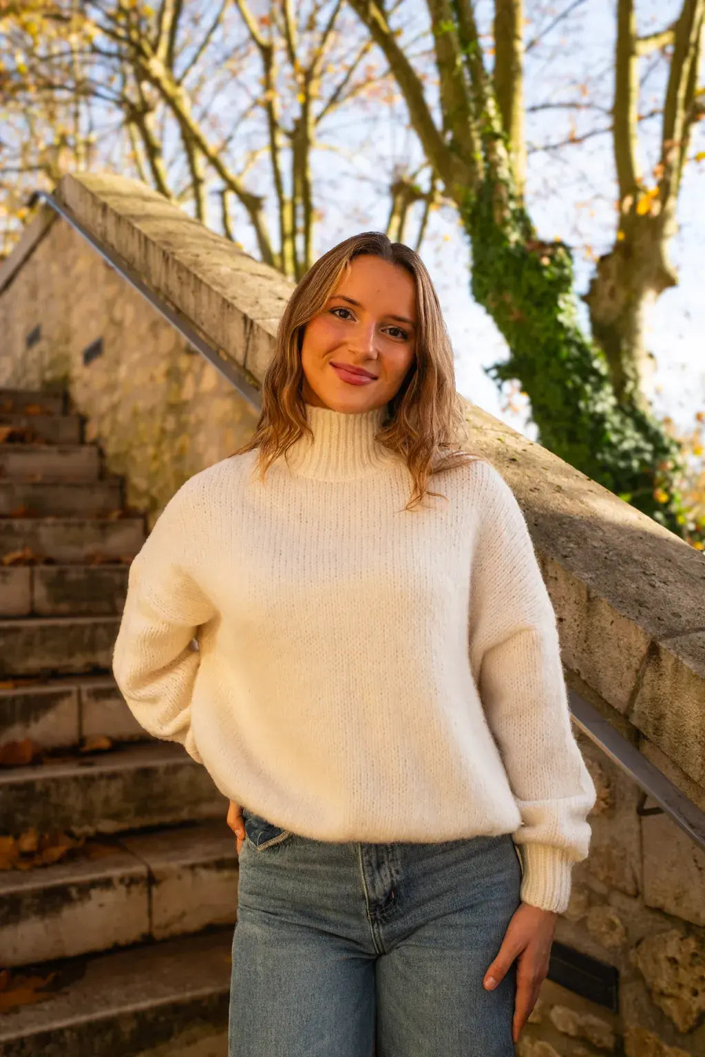 Karine Striktrøje - Beige