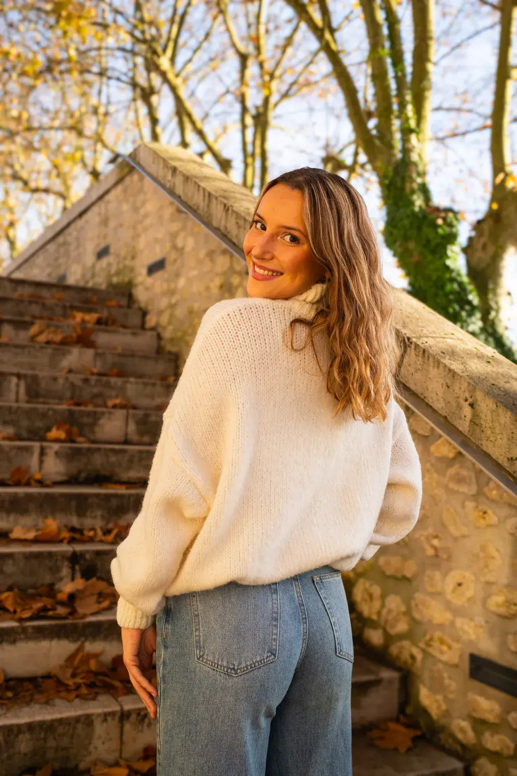 Karine Striktrøje - Beige