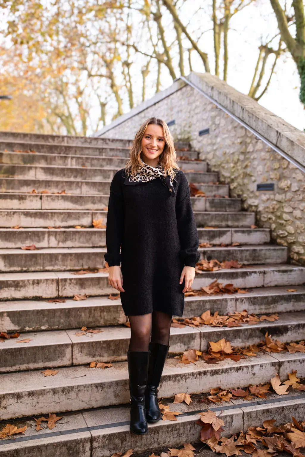 Rachelle Strikkjole - Sort