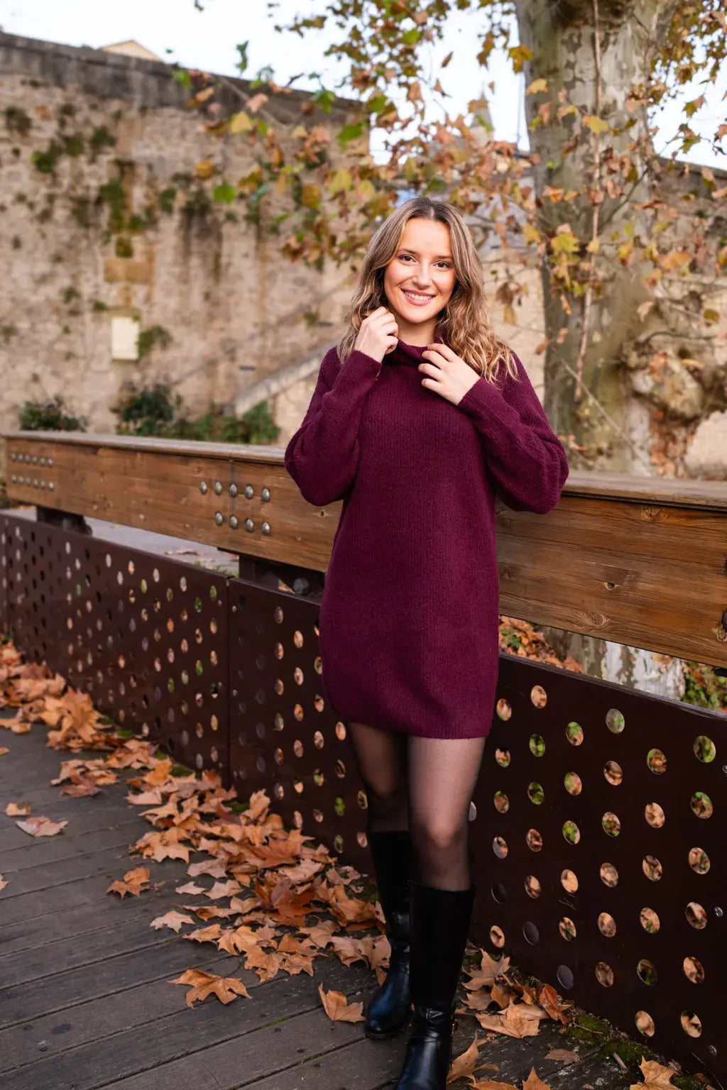 Abito In Maglia Sya - Burgundy