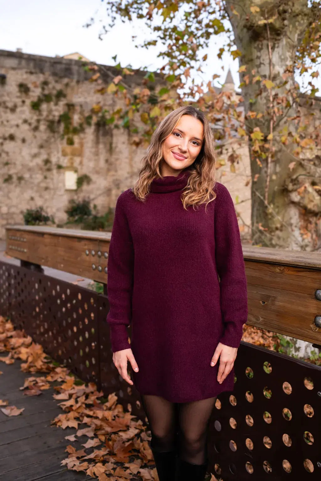 Abito In Maglia Sya - Burgundy