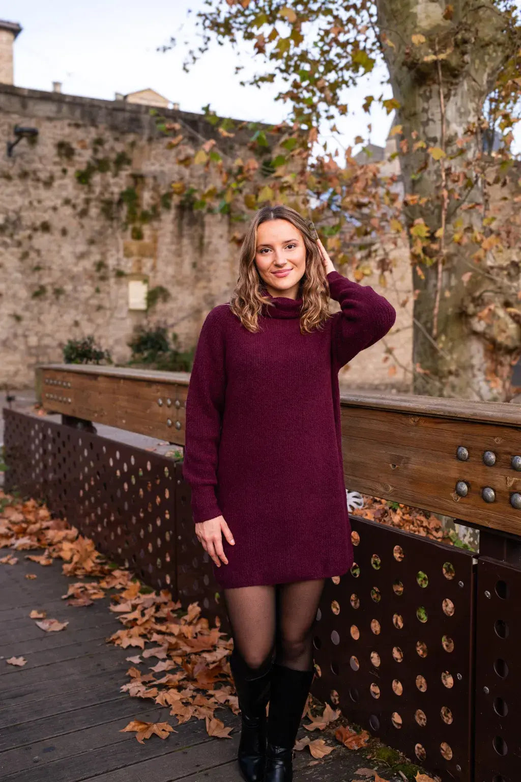 Abito In Maglia Sya - Burgundy