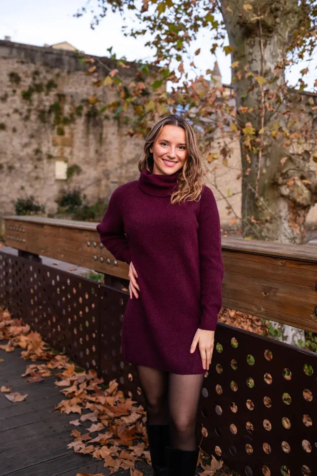Abito In Maglia Sya - Burgundy