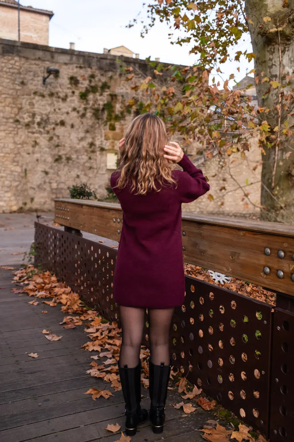 Abito In Maglia Sya - Burgundy