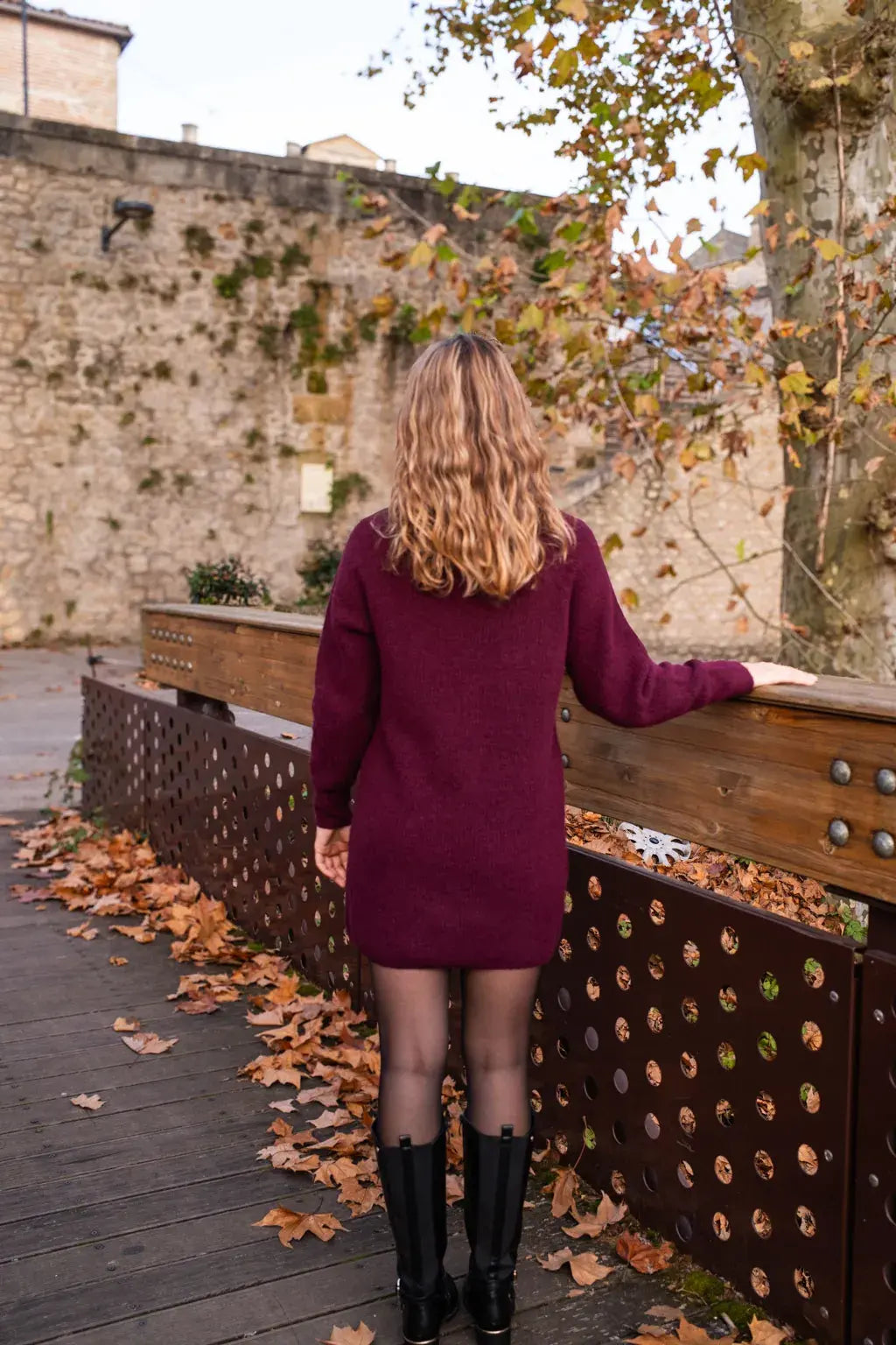 Abito In Maglia Sya - Burgundy
