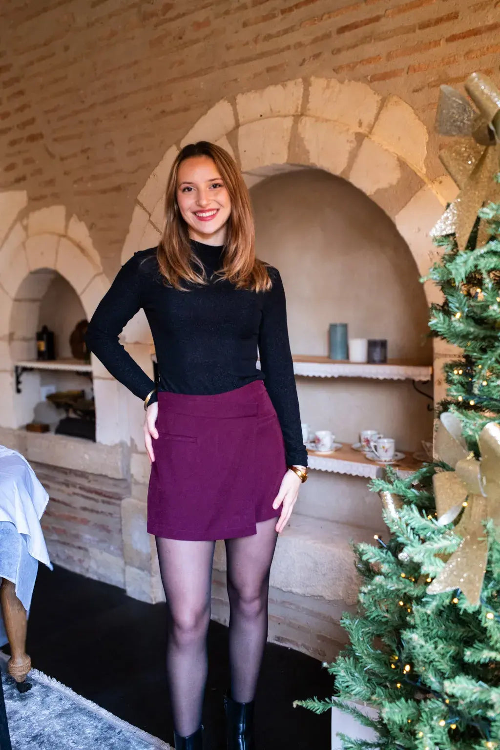 Jupe-Short Olivia - Bordeaux