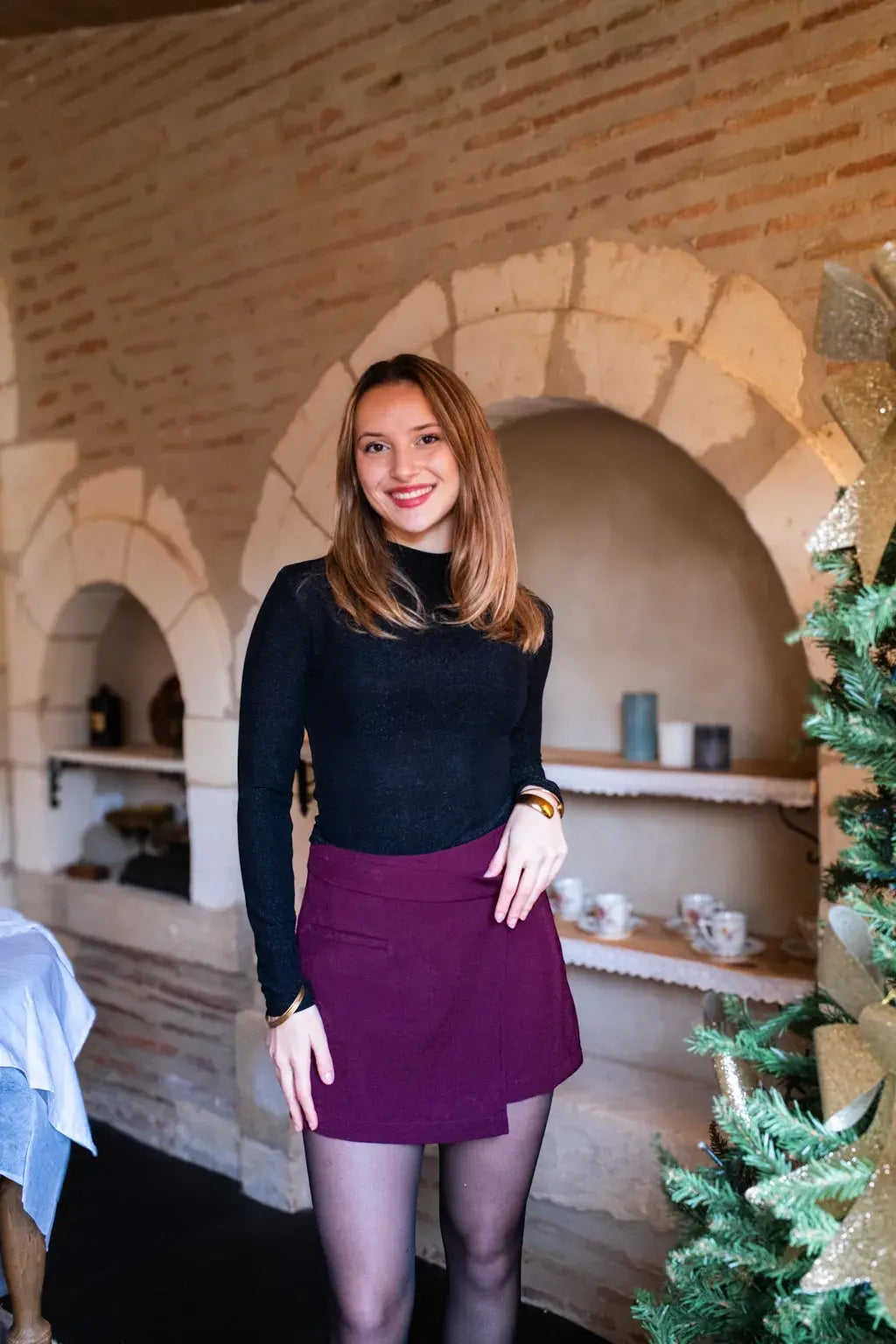 Jupe-Short Olivia - Bordeaux
