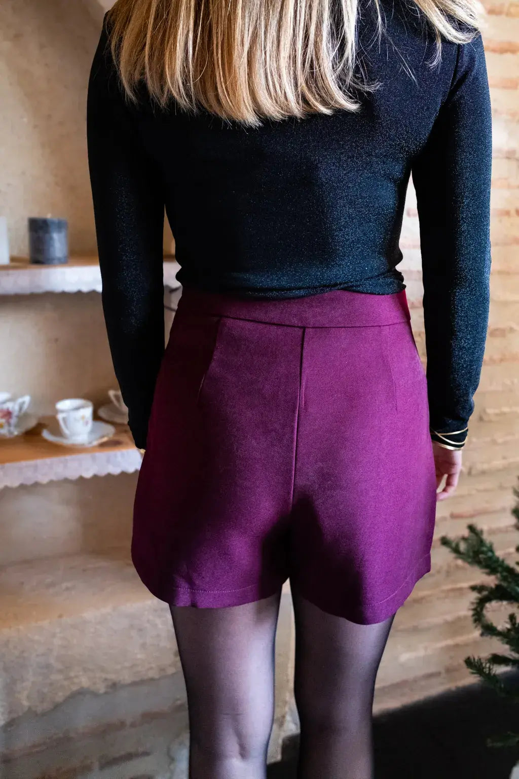 Jupe-Short Olivia - Bordeaux