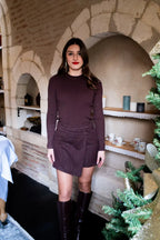 Skort Aubane - Chocoladebruin