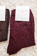 Chaussettes Pailletées Bordeaux