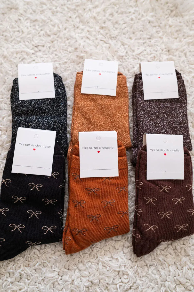 Chaussettes Nœuds Chocolat