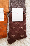 Chaussettes Nœuds Chocolat