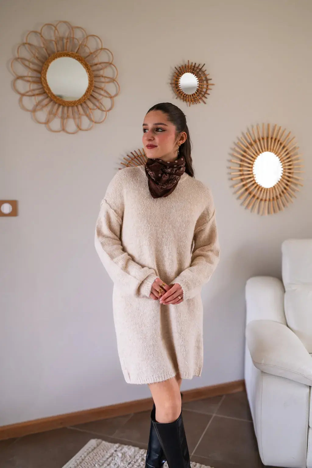 Abito in maglia Rachelle - Beige