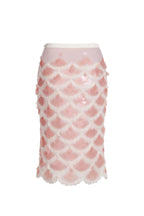 Jupe Midi En Sequins Sirène - Rose