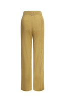 Pantalon En Maille Métallisée - Or