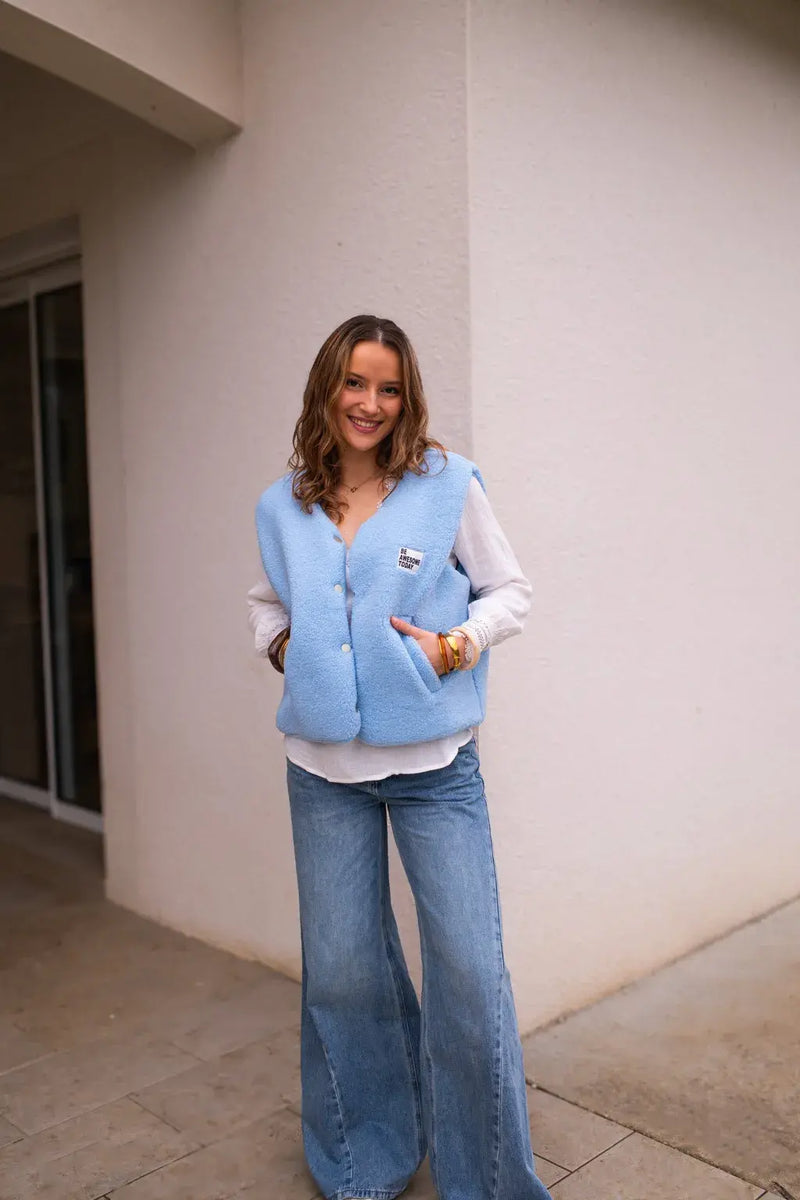 Gilet Moumoute Alma Bleu