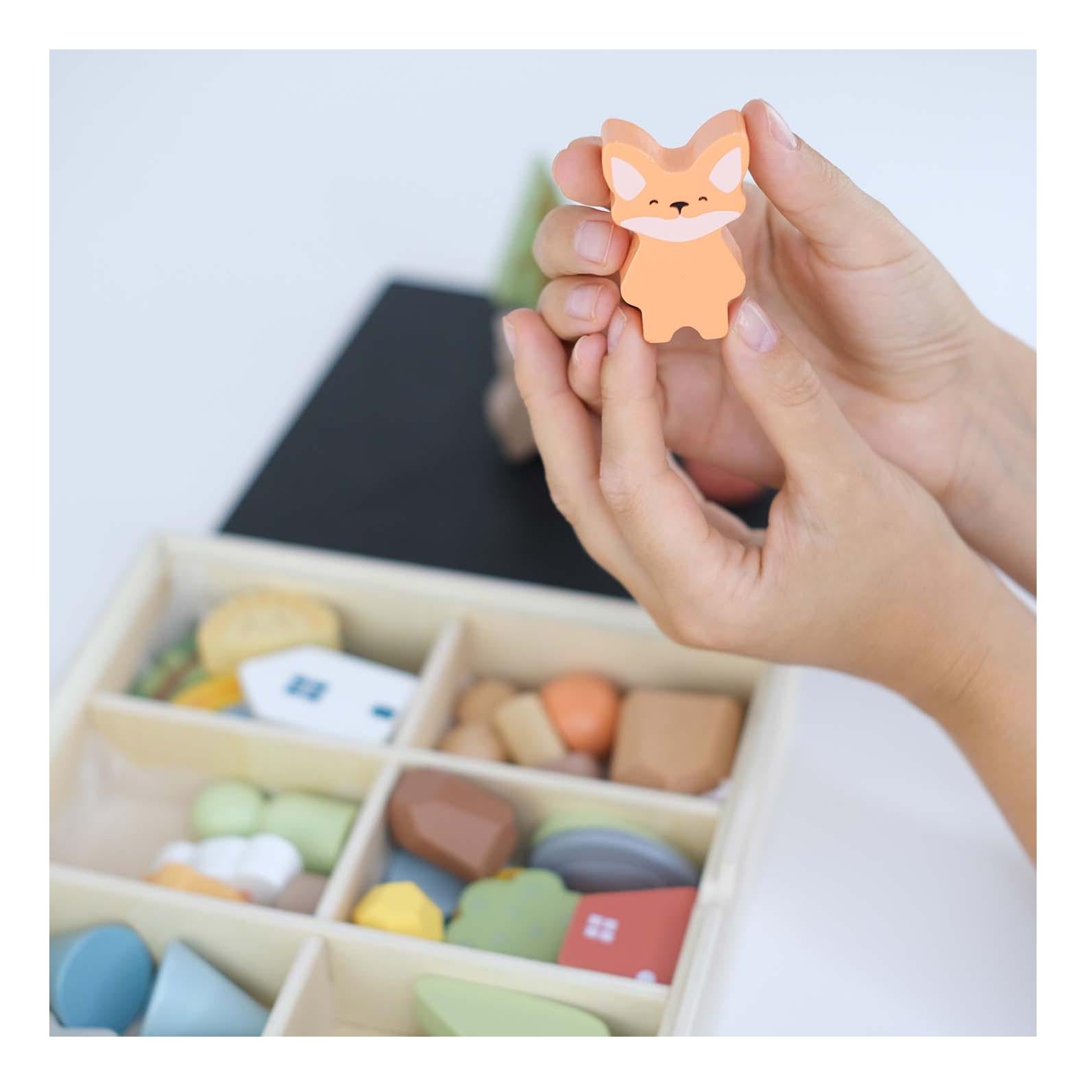 Montessori Wooden Figurine Set – The Forest