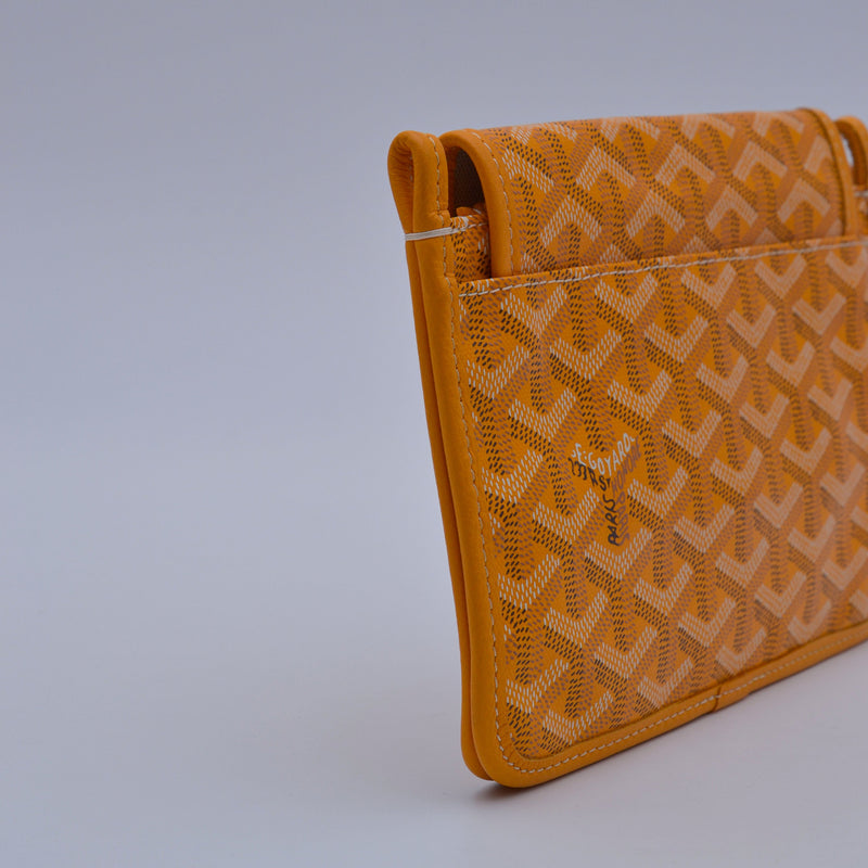 Goyard Plumet Pocket Wallet Goyardine Sun Yellow