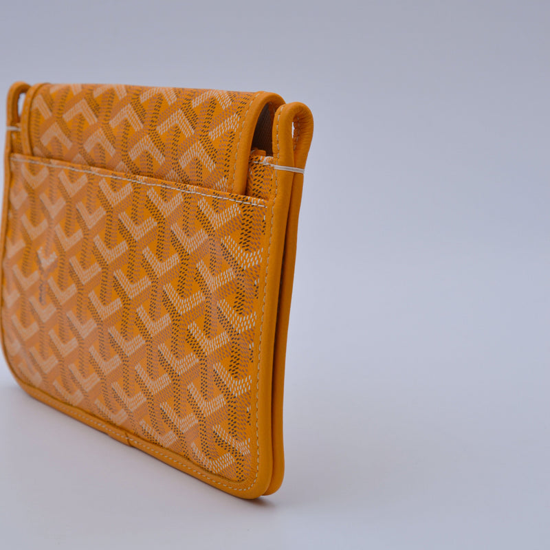 Goyard Plumet Pocket Wallet Goyardine Sun Yellow