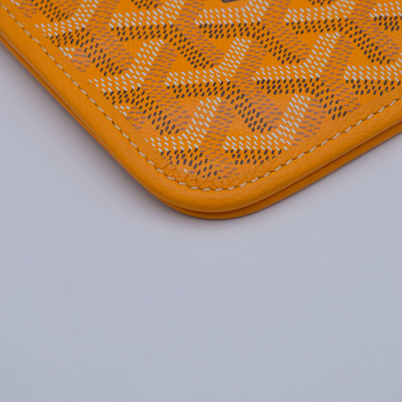 Goyard Plumet Pocket Wallet Goyardine Sun Yellow