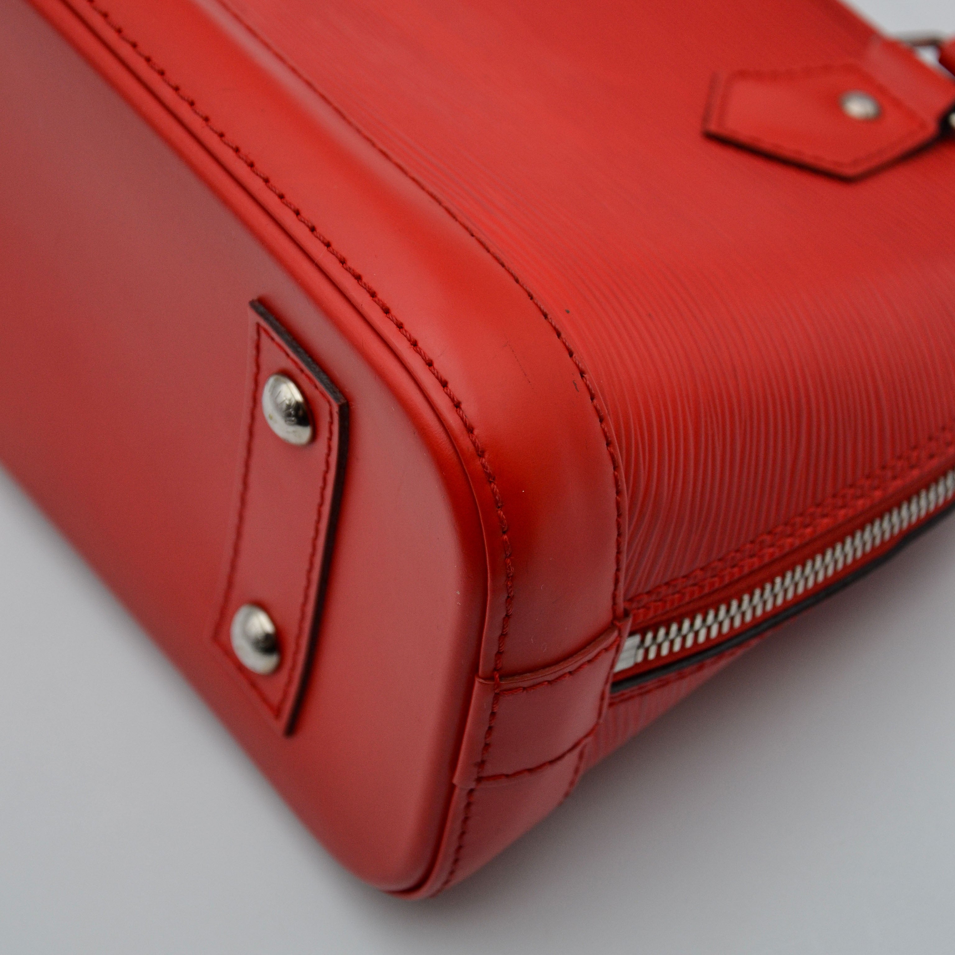 Louis Vuitton Alma Bb Epi Poppy Leather