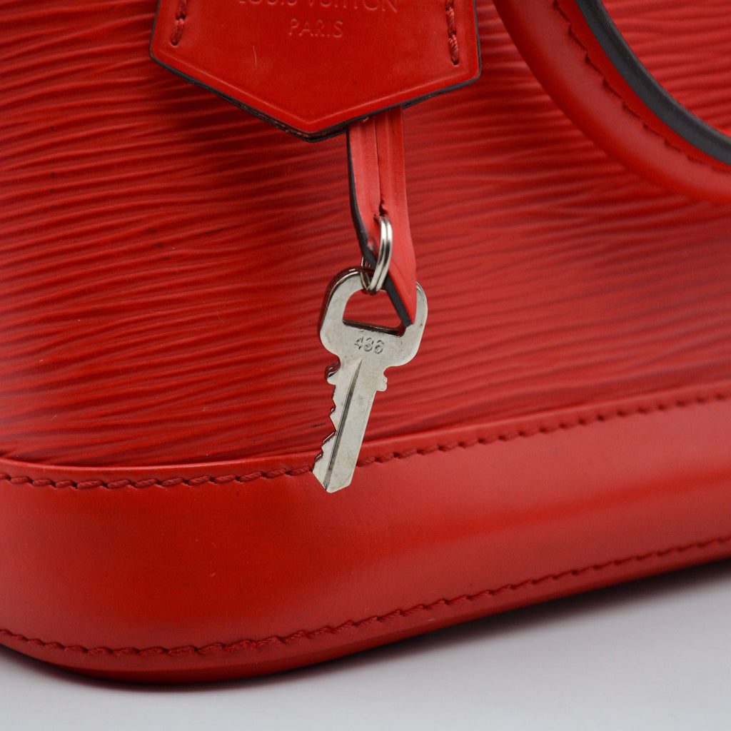 Louis Vuitton Alma Bb Epi Poppy Leather
