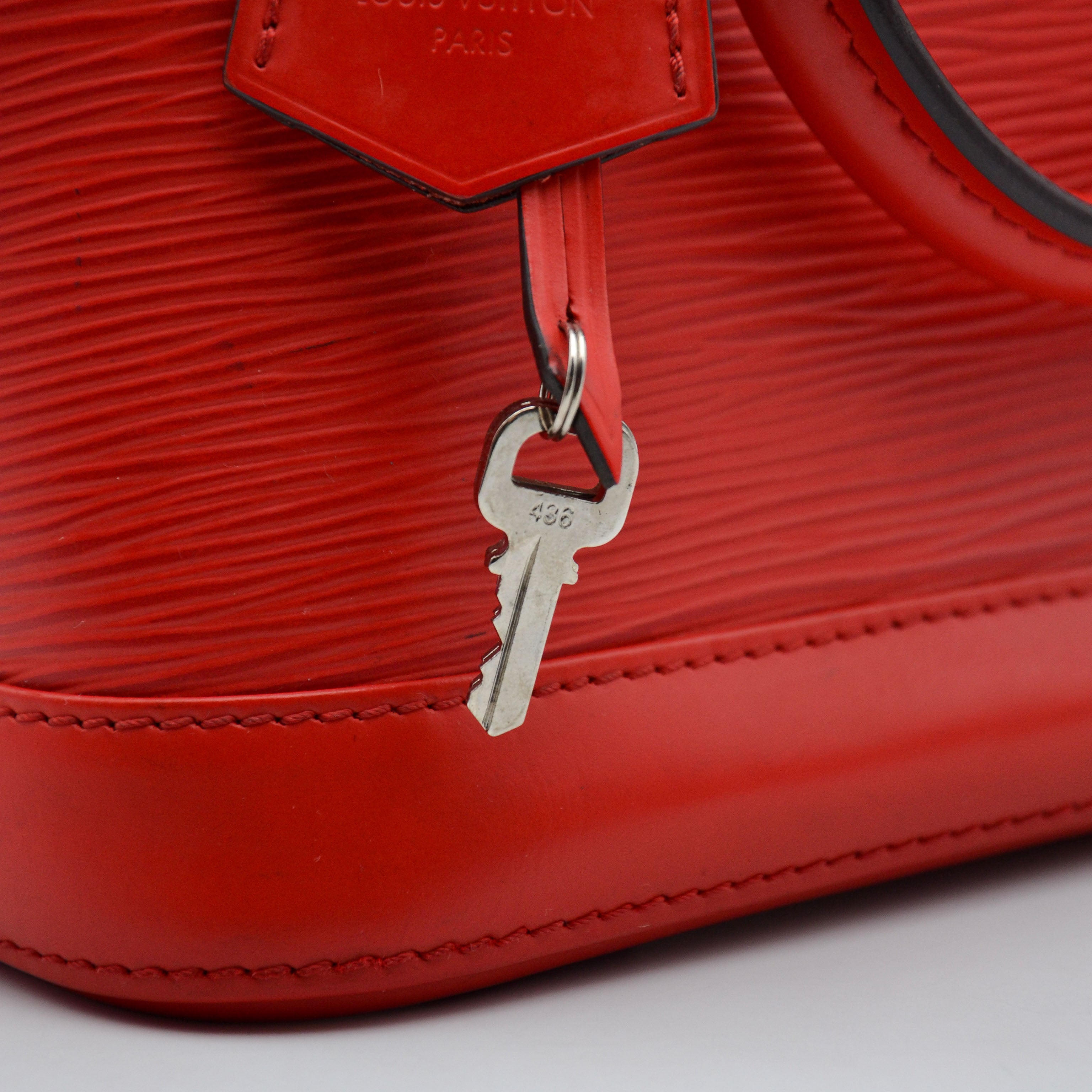 Louis Vuitton Alma Bb Epi Poppy Leather