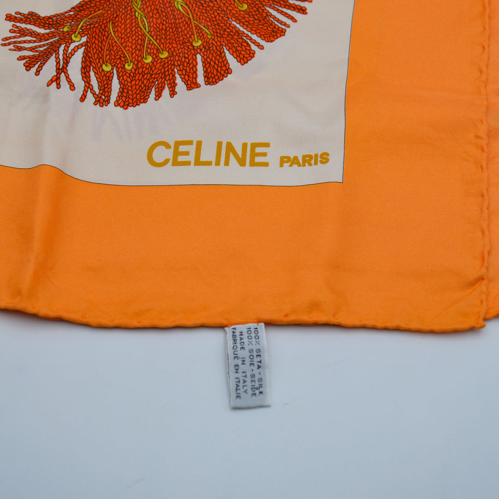 Foulard Céline Soie Motif Pompons